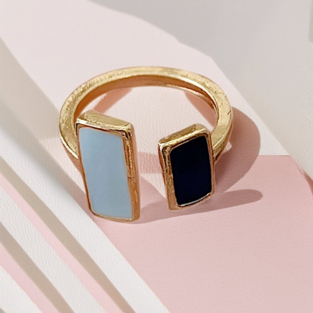 Geometric Decor Cuff Ring